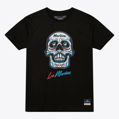 Miami Marlins Mitchell & Ness Women's Sugar Skull Boxy T-Shirt - MLB T-shirts