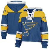 St. Louis Blues '47 Women's Cropped Lacer Hoodie - NHL Hoodies