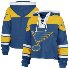 St. Louis Blues '47 Women's Cropped Lacer Hoodie - NHL Hoodies