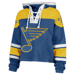 St. Louis Blues '47 Women's Cropped Lacer Hoodie - NHL Hoodies