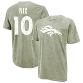 Denver Broncos Bo Nix Majestic Threads Mineral Wash Name & Number T-Shirt | NFL US