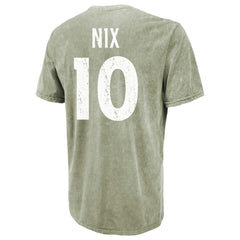 Denver Broncos Bo Nix Majestic Threads Mineral Wash Name & Number T-Shirt | NFL US