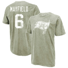 Tampa Bay Buccaneers Baker Mayfield Majestic Threads Mineral Wash Name & Number T-Shirt | NFL Outlet
