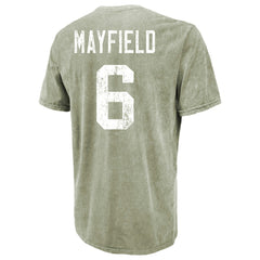 Tampa Bay Buccaneers Baker Mayfield Majestic Threads Mineral Wash Name & Number T-Shirt | NFL Outlet