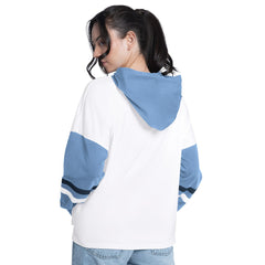 White/Blue Memphis Grizzlies G-III 4Her by Carl Banks Women's Key Player Oversized Hooded Long Sleeve T-Shirt | NBA