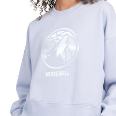 Light Blue Minnesota Timberwolves Starter Women's Pastel Boxy Sweatshirt | NBA