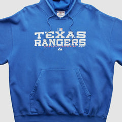 Texas Rangers Majestic 2000s Hooded Pullover Sweatshirt - MLB Pullover