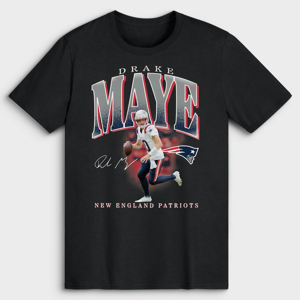 New England Patriots Drake Maye Big & Tall Player Hype T-Shirt | NFL Sale