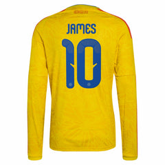 James Rodriguez Colombia National Team 2026 Home Replica Long Sleeve Jersey