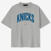 Heather Gray New York Knicks Fear of God x NBA Unisex 90's T-Shirt | NBA