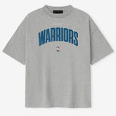 Heather Gray Golden State Warriors Fear of God x NBA Unisex 90's T-Shirt sale | NBA