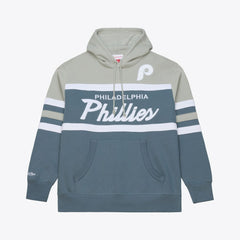 Philadelphia Phillies Mitchell & Ness Cooperstown Collection Thunderstorm Head Coach Hoodie - MLB Hoodies