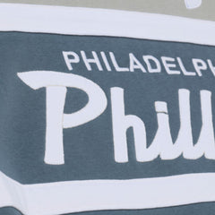 Philadelphia Phillies Mitchell & Ness Cooperstown Collection Thunderstorm Head Coach Hoodie - MLB Hoodies