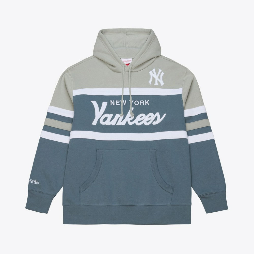 New York Yankees Mitchell & Ness Cooperstown Collection Thunderstorm Head Coach Hoodie - MLB Hoodies