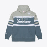 New York Yankees Mitchell & Ness Cooperstown Collection Thunderstorm Head Coach Hoodie - MLB Hoodies