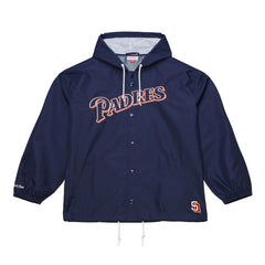 San Diego Padres Mitchell & Ness Full-Snap Hooded Coaches Jacket - MLB Jackets