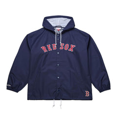 Boston Red Sox Mitchell & Ness Full-Snap Hooded Coaches Jacket - MLB Jackets