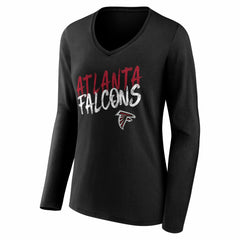 Atlanta Falcons Women's Hustle Long Sleeve V-Neck T-Shirt | NFL New