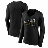 Baltimore Ravens Women's Hustle Long Sleeve V-Neck T-Shirt | NFL Near me