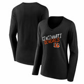 Cincinnati Bengals Women's Hustle Long Sleeve V-Neck T-Shirt | NFL Outlet