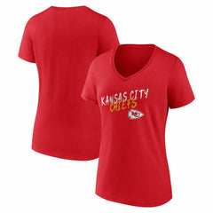 Kansas City Chiefs Women's Hustle V-Neck T-Shirt | NFL Discount