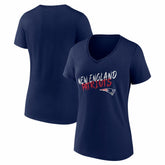 New England Patriots Women's Hustle V-Neck T-Shirt | NFL US