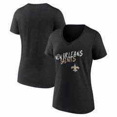 New Orleans Saints Women's Hustle V-Neck T-Shirt | NFL Online