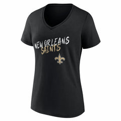 New Orleans Saints Women's Hustle V-Neck T-Shirt | NFL Online
