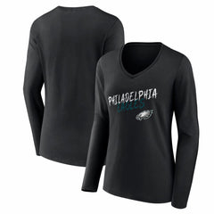 Philadelphia Eagles Women's Hustle Long Sleeve V-Neck T-Shirt | NFL On sale