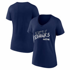Seattle Seahawks Women's Hustle V-Neck T-Shirt | NFL Discount