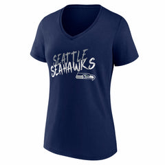 Seattle Seahawks Women's Hustle V-Neck T-Shirt | NFL Discount