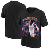Black Jalen Brunson New York Knicks Youth City Edition Player T-Shirt | NBA