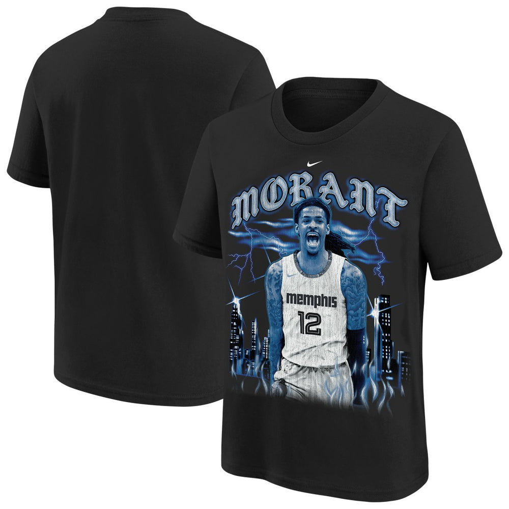 Black Ja Morant Memphis Grizzlies Youth City Edition Player T-Shirt | NBA