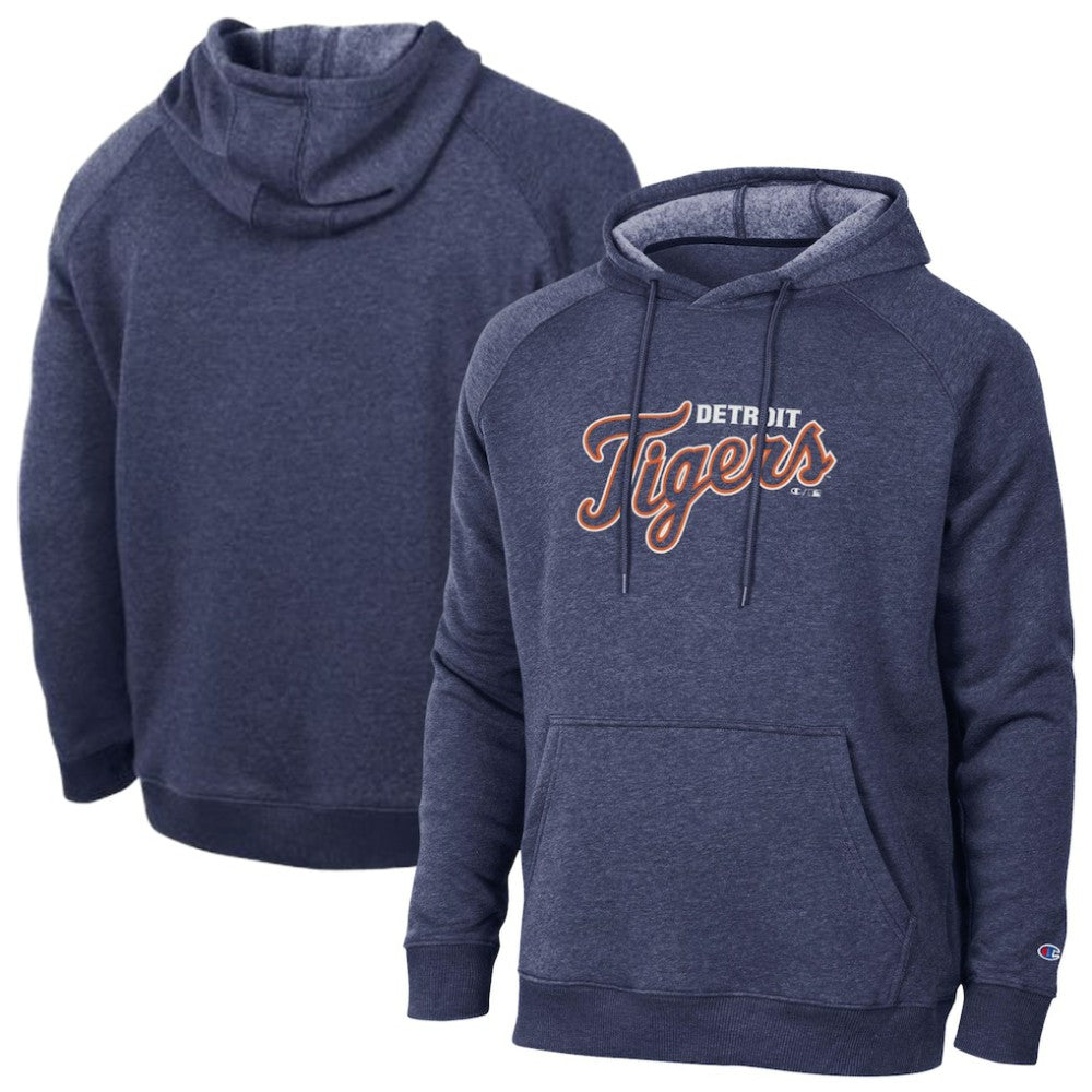 Detroit Tigers Champion Triumph Tri-Blend Raglan Hoodie - MLB Hoodies
