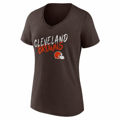 Cleveland Browns Women's Hustle V-Neck T-Shirt | NFL Discount