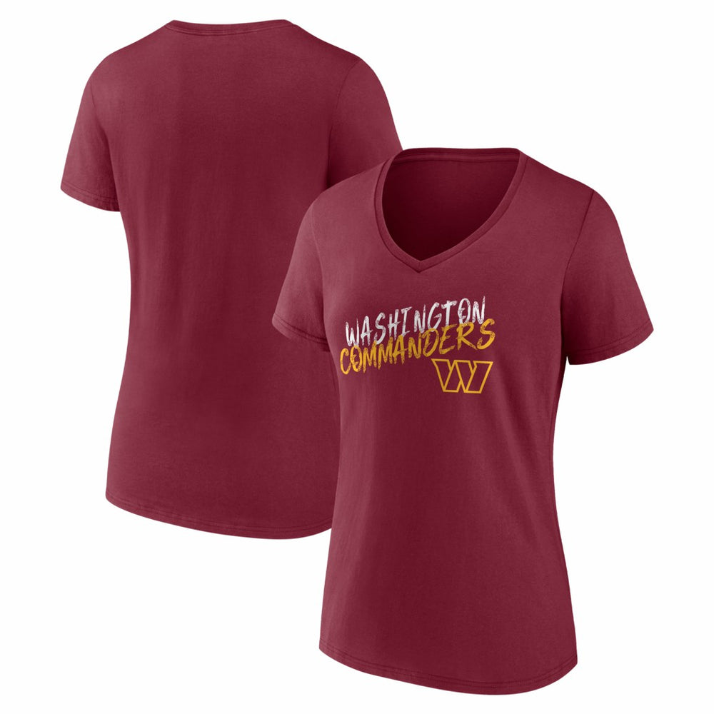 Washington Commanders Women's Hustle V-Neck T-Shirt | NFL Outlet