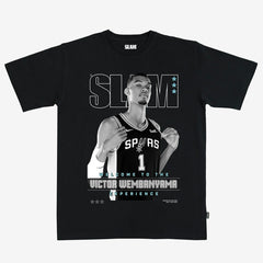 Black Victor Wembanyama San Antonio Spurs Unisex SLAM Cover T-Shirt | NBA