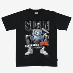 Black Shai Gilgeous-Alexander Oklahoma City Thunder Unisex SLAM Cover T-Shirt | NBA