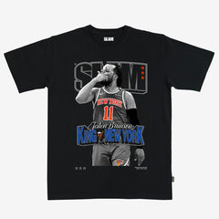Black Jalen Brunson New York Knicks Unisex SLAM Cover T-Shirt | NBA