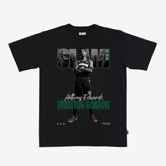 Black Anthony Edwards Minnesota Timberwolves Unisex SLAM Cover T-Shirt | NBA