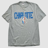 Heather Gray Charlotte Hornets Trench 90s T-shirt | NBA