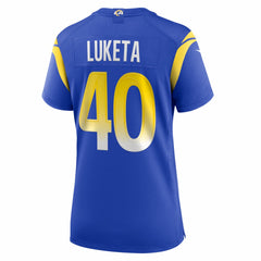 Los Angeles Rams Jesse Luketa Women's Team Game Jersey | NFL US