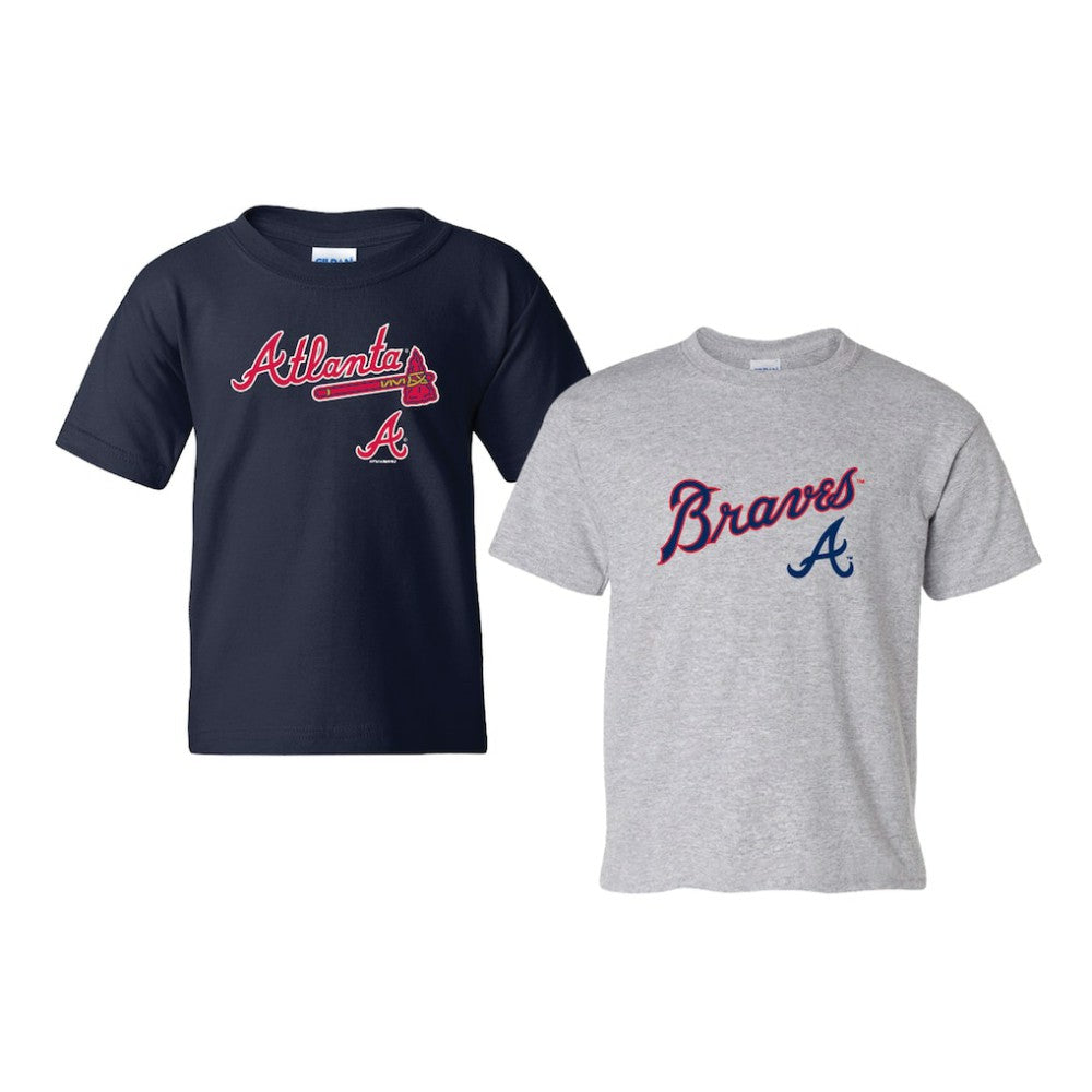 Atlanta Braves Soft as a Grape Youth 2-Pack Logo T-Shirt Set - MLB T-shirts