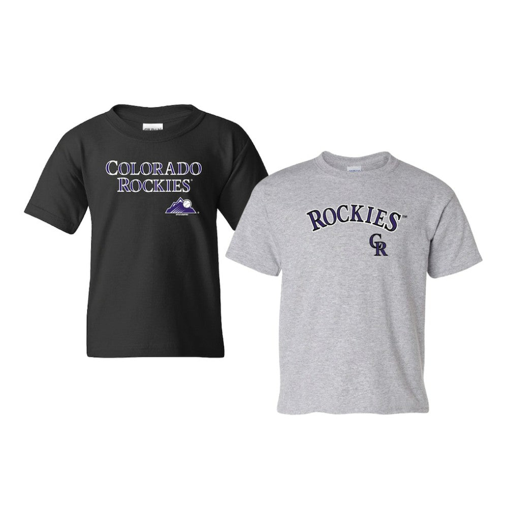 Colorado Rockies Soft as a Grape Youth 2-Pack Logo T-Shirt Set - MLB T-shirts
