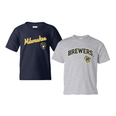 Milwaukee Brewers Soft as a Grape Youth 2-Pack Logo T-Shirt Set - MLB T-shirts