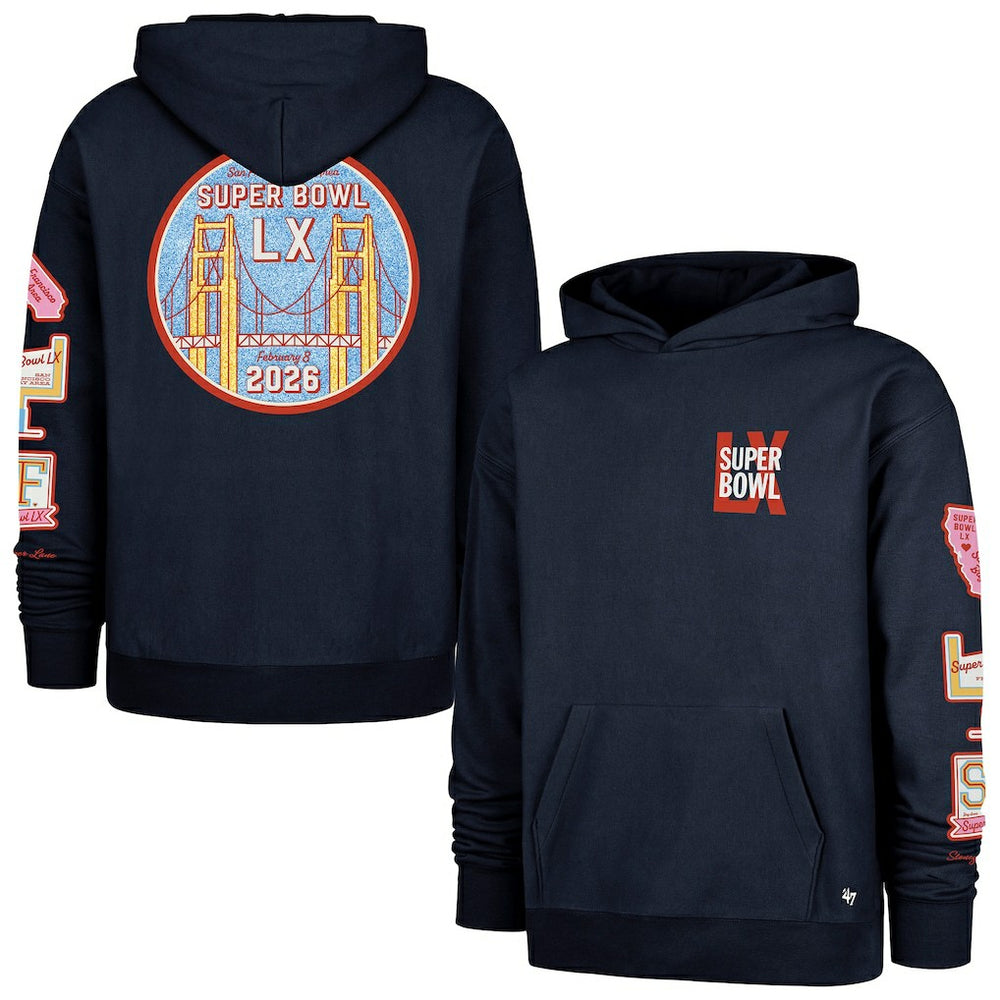 New England Patriots Stoney Clover Lane x '47 Women's Super Bowl LX Patches Foundation Hoodie | NFL Discount