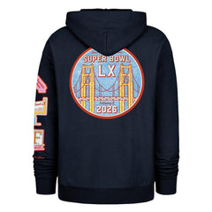 New England Patriots Stoney Clover Lane x '47 Women's Super Bowl LX Patches Foundation Hoodie | NFL Discount