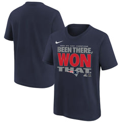 New England Patriots Youth 2025 AFC East Division Champions Locker Room Trophy Collection T-Shirt | NFL Hot