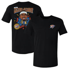 Black Shai Gilgeous-Alexander Oklahoma City Thunder 500 Level Caricature T-Shirt | NBA