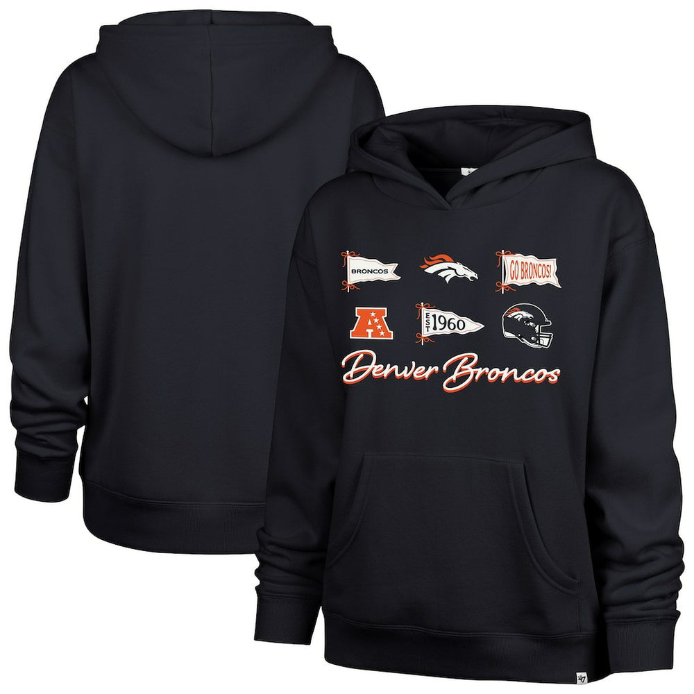 Denver Broncos '47 Women's Bow & Banners Naomi Hoodie | NFL Discount